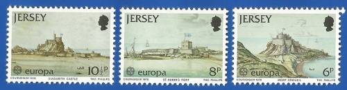 Jersey- 1978 EUROPA Stamps - Monuments MNH-Thematic-Symbol-Places of Interest
