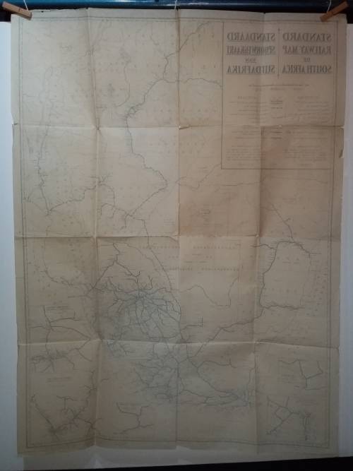 Standard Railway Map Of South Africa-1940 up to the Rhodesia`s
