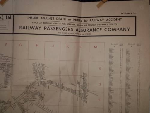 1962 S.A.R Diagram Of Stations and Sidings-Showing Transhipping Stations