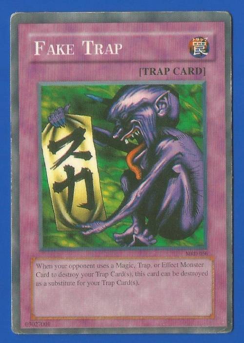 YU-GI-OH Trading Card Game-Konami-Fake Trap-TRAP CARD