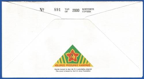 RSA-S A Army-FDC-Cover-No32-Signed-School of Armour-No891of2000-Thematic-Army-Military