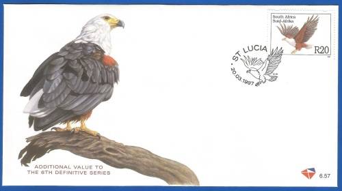 RSA-FDC-1997-SACC 6.57-Additional Value to the Definitive Issue-Thematic-Fauna-Bird