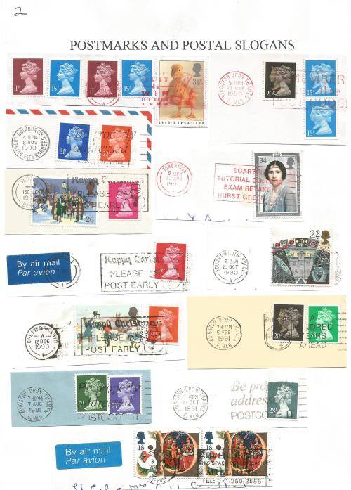 England-Bulklot-Used-Postmarks-Post Marks-Cancel-Thematic-Famous People