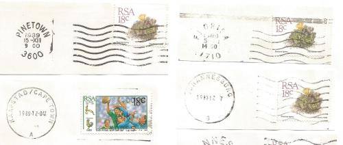 RSA-Bulklot-Used-Postmarks-Slogans-Cancel-Thematic-Flora-Famous Person