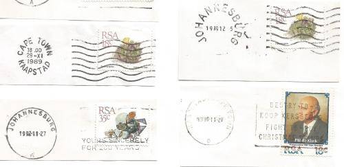 RSA-Bulklot-Used-Postmarks-Slogans-Cancel-Thematic-Flora-Famous Person