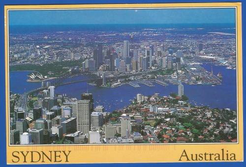 PostCard-Post Card-Australia Stamp Used-Sydney-Thematic-Places of Interest