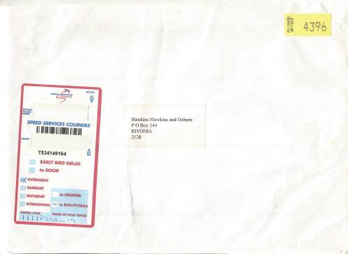 RSA-Domestic Mail-Cover-(2 Pieces)Front and Back are not Joined-Thematic-Flora