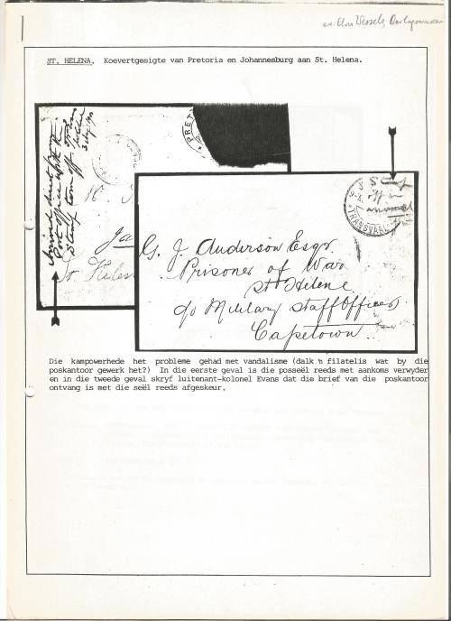 Reference Material-Philately-Boer war-St Helena-4xPages-History-Information-AFR-Photocopies