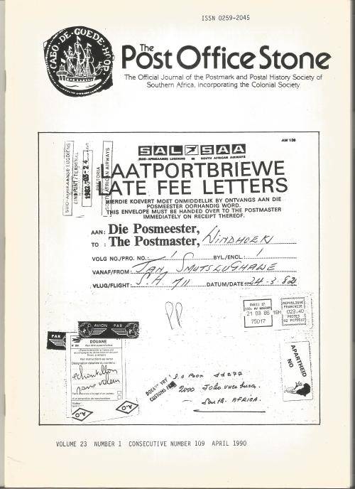 The Post Office Stone Magazine-April 1990-Volume 23- No1-Pg1-50