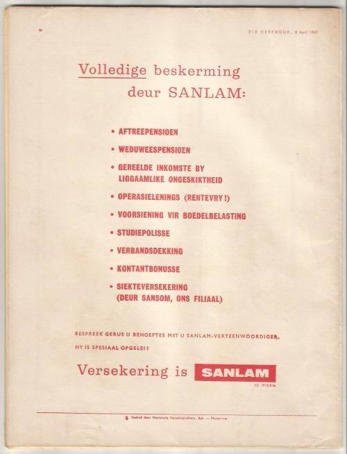 DIE KERKBODE Nuusblad-April 1959-No14-Pg561-608-Religion- (Folded in Half)