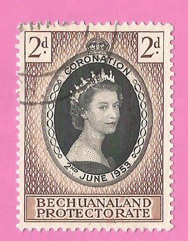 Bechuanaland Protectorate-Used-1953-SACC137-Coronation of QEII-Thematic-Famous Person
