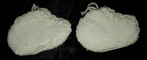 Handmade White Christening Jacket & Booties for Newborn
