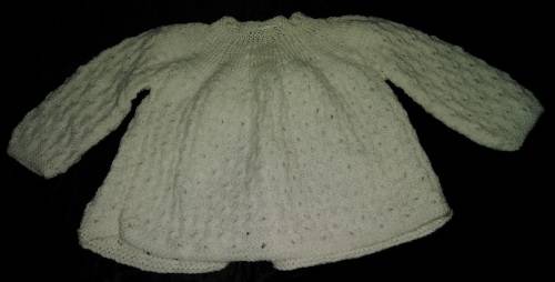 Handmade White Christening Jacket & Booties for Newborn