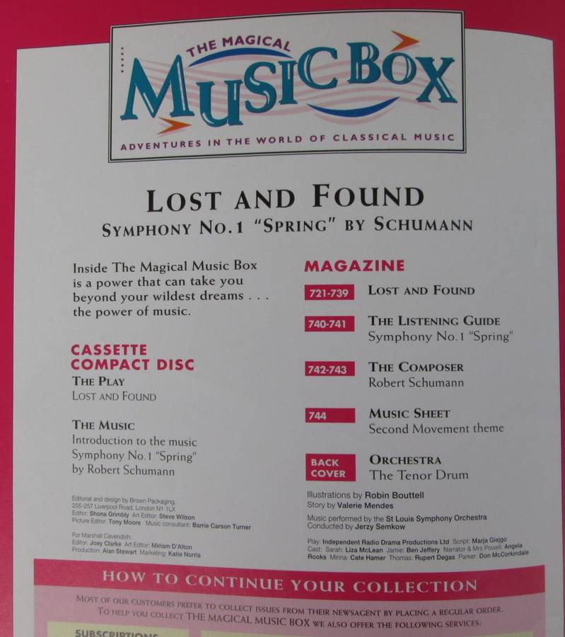 1996-Collectible-The Magical Music Box-No31-Magazine + CD. Lost and Found. Sold As Is.