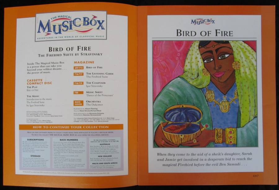 1996-Collectible-The Magical Music Box-No30-Magazine + CD. Bird of Fire. Sold As Is.