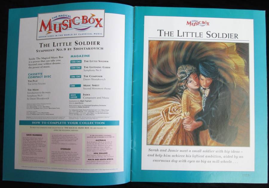1996-Collectible-The Magical Music Box-No52-Magazine + CD. The Little Soldier. Sold As Is.