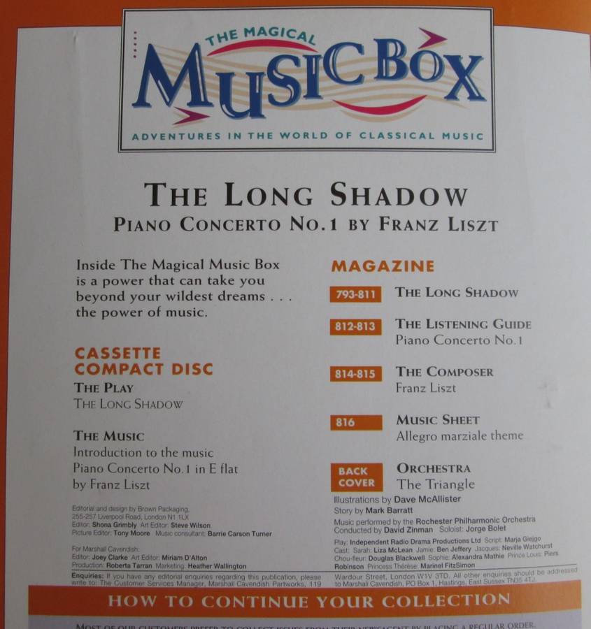 Collectible-The Magical Music Box-No34-Magazine. The Long Shadow. Sold As Is.