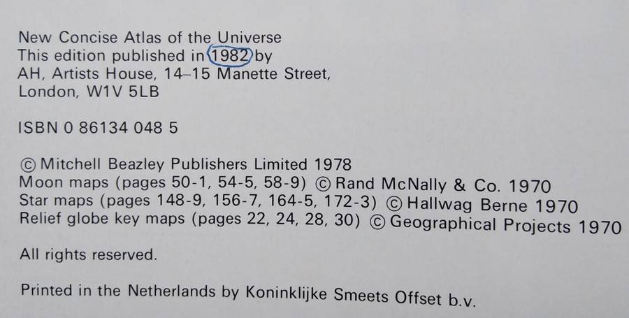 Book-1982-New Concise Atlas of The Universe/190pg/Patrick Moore
