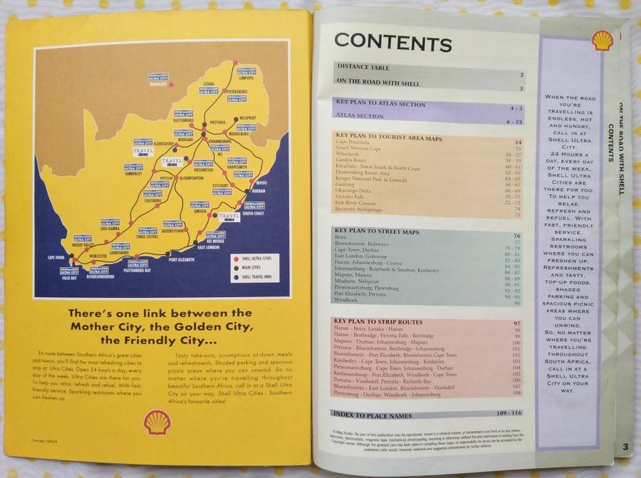 Book-Shell Touring Atlas of Southern Africa/2nd Edition/116pages
