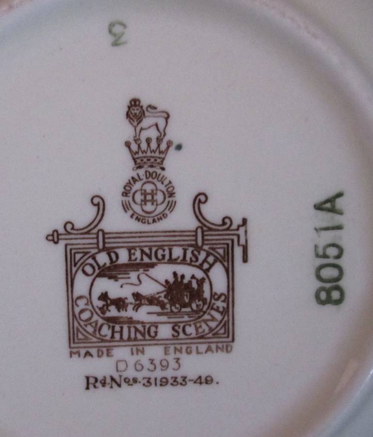 Collectable-Royal Doulton-Bowl-Old English Coaching Scenes-D6393