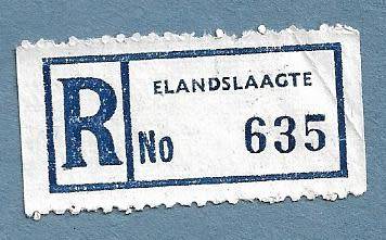 Registration Label-Elandslaagte-R 635
