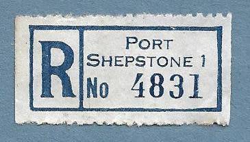 Registration Label-Port Shepstone 1-R 4831