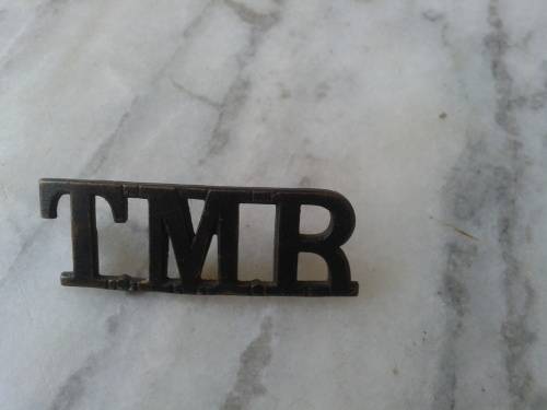 TRANSKEI MOUNTED RIFLES SHOULDER TITLE