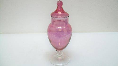 Venetian style Hand Made Glass Vase with Lid