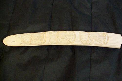 Carved Ivory Tusk (2) See Listed Detail and matching tusk also on offer