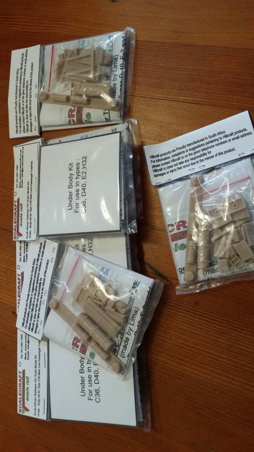 SAR Under body resin kits for C36, D40, E2 and H32 passenger coaches