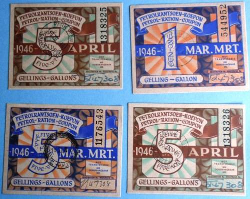 4 USED PETROL COUPONS