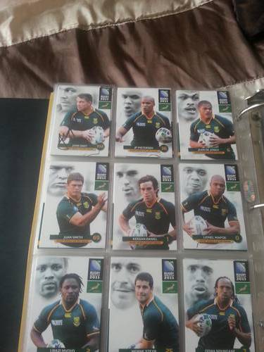 Big ball 2011 Rugby card collection including signed cards.