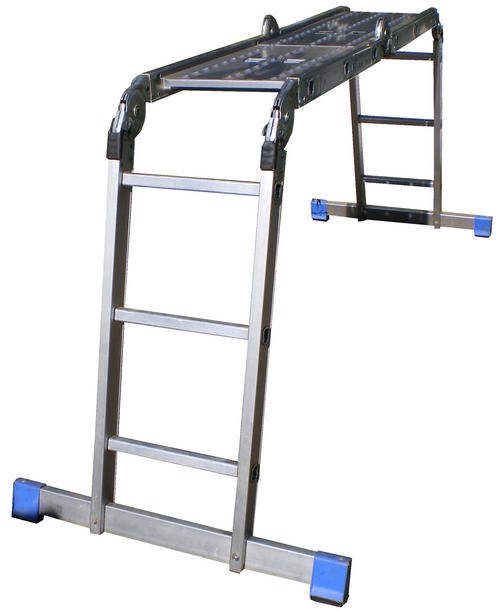 FOLDING PLATFORM LADDER ALUMINIUM COMBO