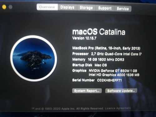 2013 Macbook Pro 15` Dedicated Graphics i7 16GB 256GB