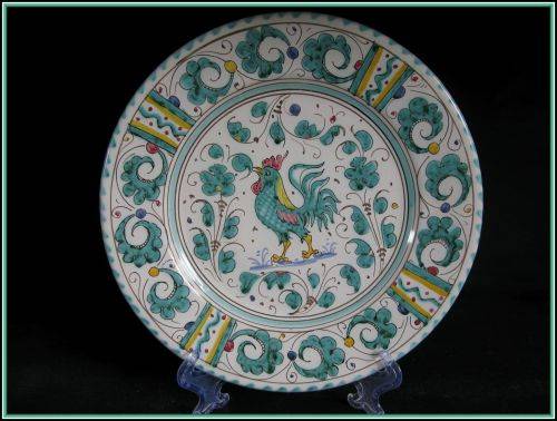 Deruta hand painted pottery plate 21cm B.