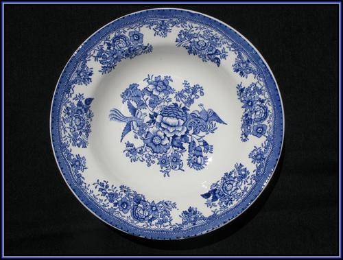 Blue & White deep plate. Norway fajance vintage.
