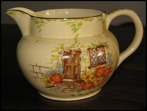 R1 SPECIAL!!! Pitcher, jug Arthur Wood 1904 - 'Cottage door' very pretty display item.