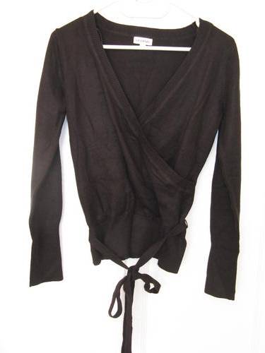 V Neck Line Black Top