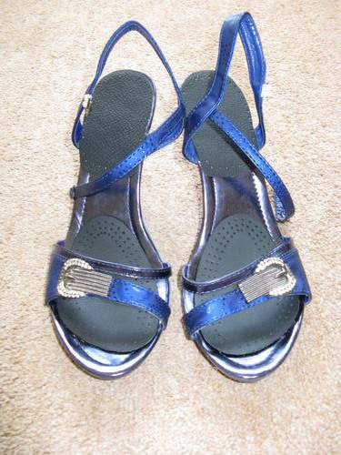Royal Blue Sandals Heel - Size 6
