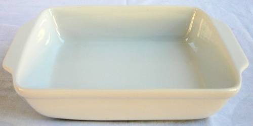 Oblong White Casserole Dish