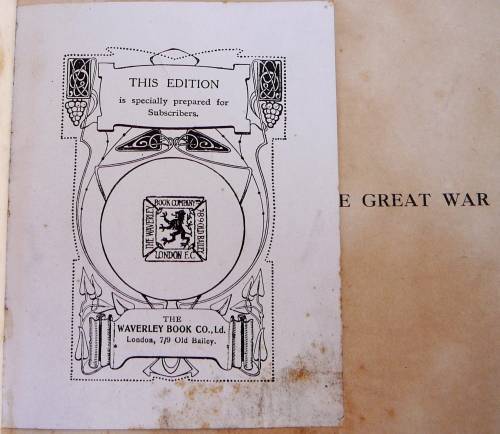 The History of the Great War Volumes 1 & 2