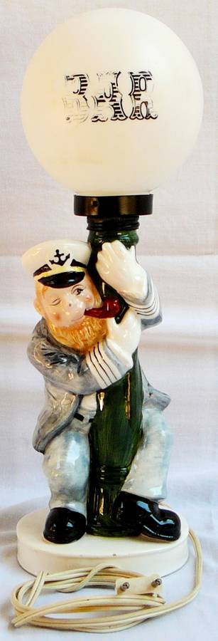 Novelty Lamp - Drunken Sea Captain Holding up Lamp Post