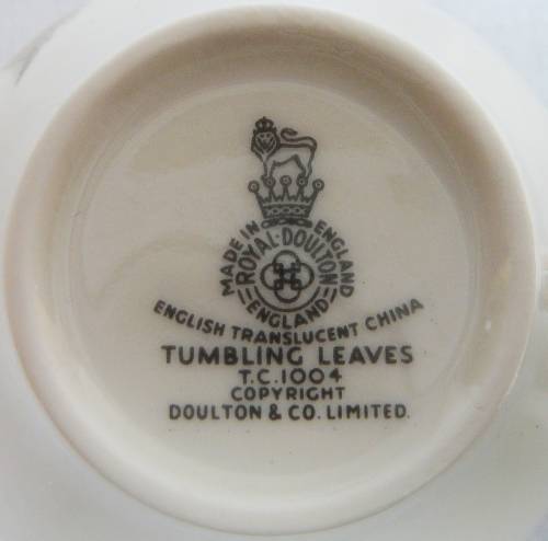 A Very Pretty Royal Doulton Trio - Tumbling Leaves TC 1004