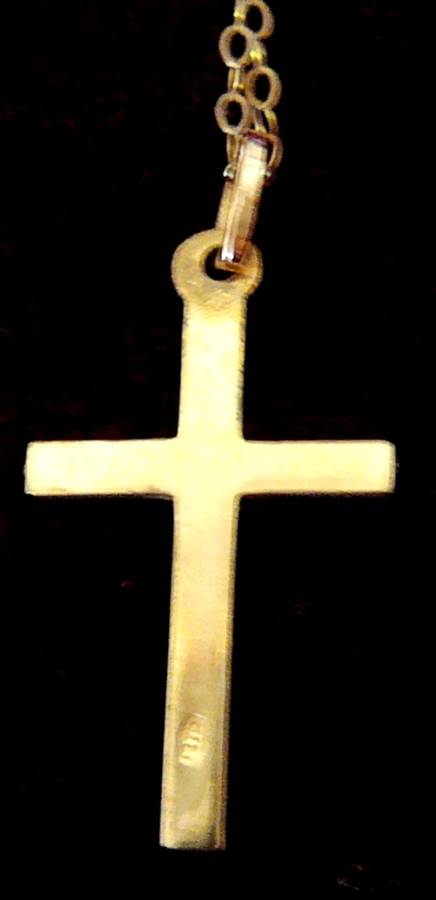 9 ct Gold Cross on 9 ct Fine Gold Chain