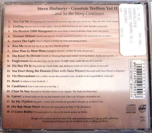 9 Assorted Steve Hofmeyr CD's