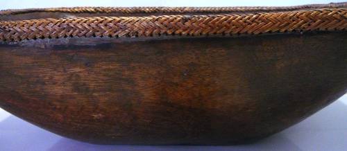 A Hand Carved Wooden Fruit Bowl