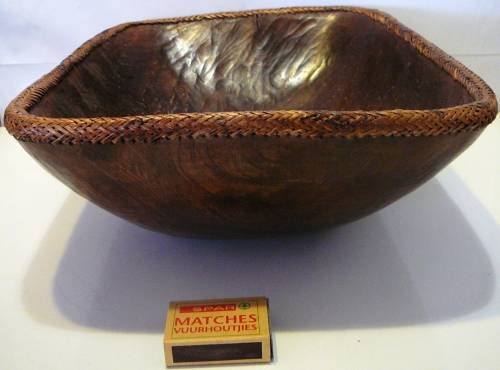 A Hand Carved Wooden Fruit Bowl