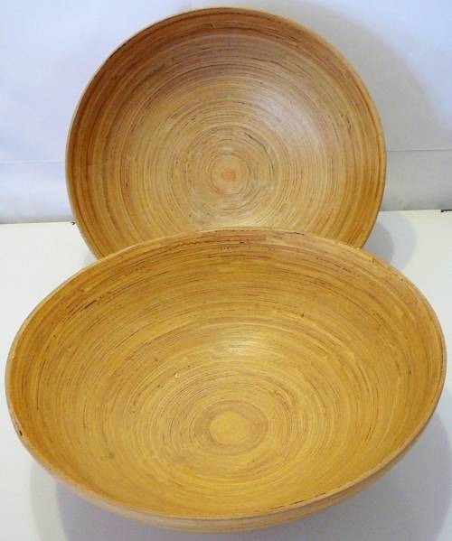 A Pair of Unused Bamboo Bowls