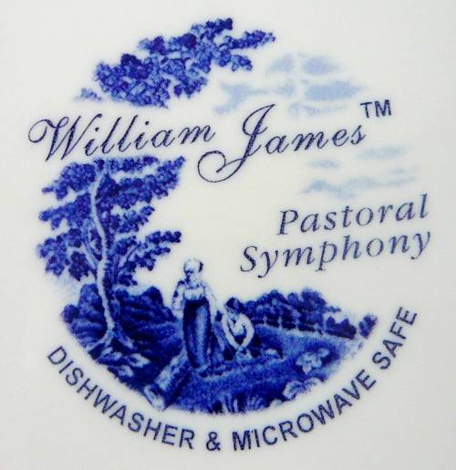 A Blue Plate by William James - 'Pastoral Symphony'