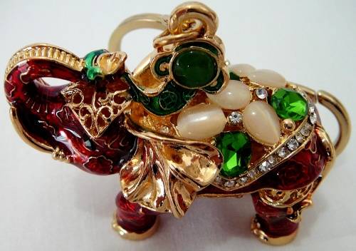 A Very Glitzy Indian Elephant Key Chain\ Handbag Charm